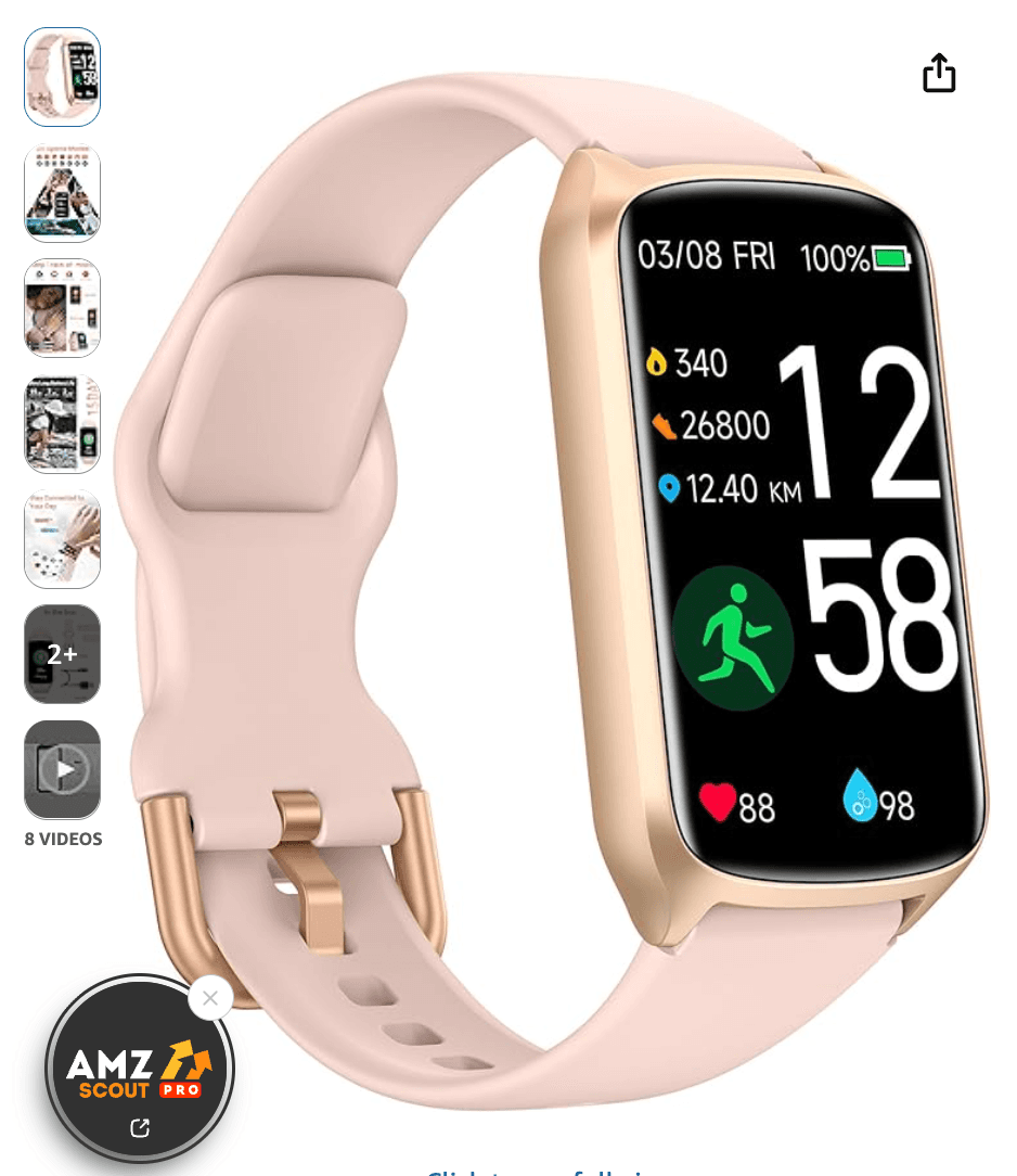Amzhero Health Fitness Tracker with 24/7 Heart Rate