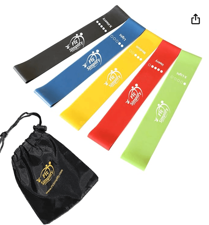 Fit Simplify Resistance Loop Exercise Bands (Set of 5)